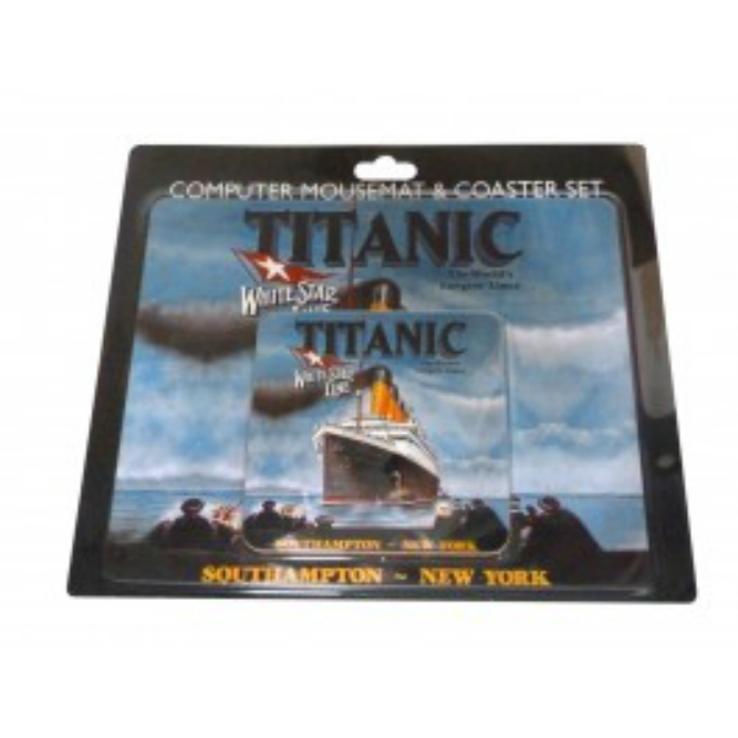 RMS Titanic Mousemat and Coaster Set - Click Image to Close