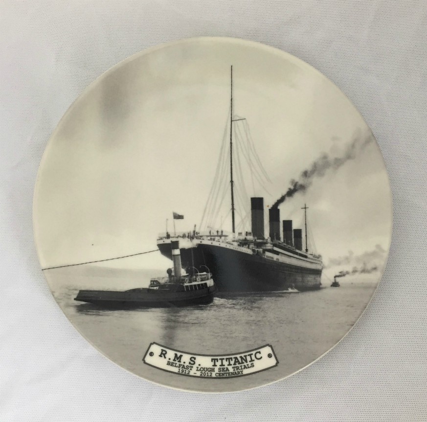 RMS Titanic Sea Trials Bone China Plate - 8 inch